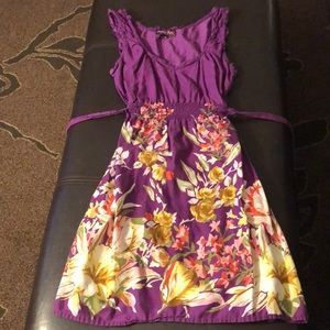 Andrew & Co Purple Flower Dress